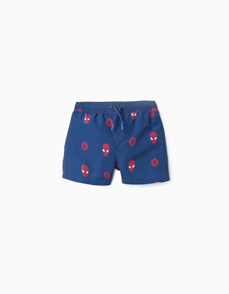 Short de bain avec motif spider-man et cordon de serrage Bleu foncé 2 - vertbaudet enfant 
