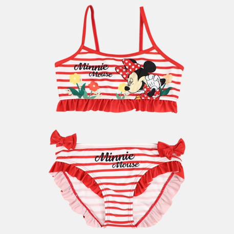 Maillot de bain fille 2 pièces motif minnie Rouge 4 - vertbaudet enfant 