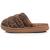 Chaussons mules matière sherpa, semelle bloup extra confort Ivoire+Léopard camel 10 - vertbaudet enfant 