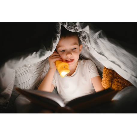 Lampe torche animaux en silicone pour enfants Beige+Bleu ciel+Camel+Écru+Marron+Orange+Rose+Taupe+Vert 35 - vertbaudet enfant 
