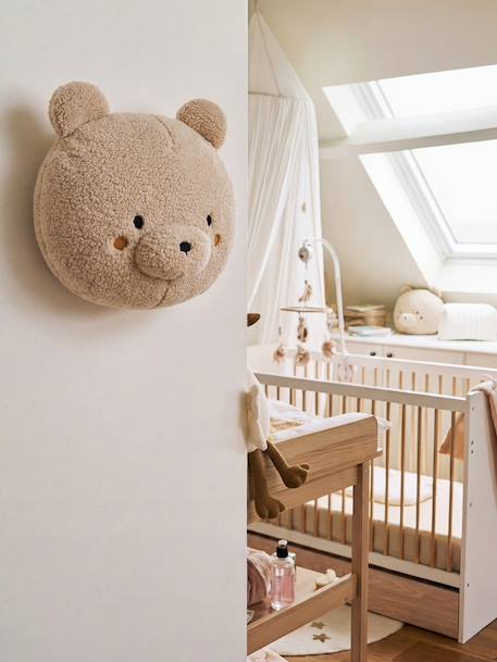 Décoration murale ourson bouclette beige 2 - vertbaudet enfant 