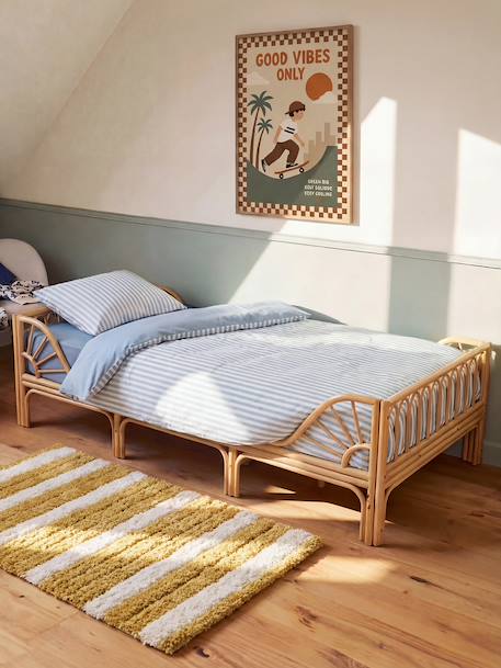 Lit enfant rotin 90x190cm Soleil bois 3 - vertbaudet enfant 