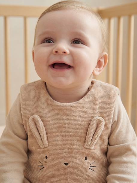 Gigoteuse bébé velours côtelé beige 2 - vertbaudet enfant 
