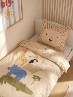 Linge de maison et décoration-Linge de lit enfant-Parure enfant housse de couette et taie d'oreiller COPAINS ANIMAUX