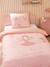 Parure housse de couette et taie d'oreiller rose pâle 2 - vertbaudet enfant 