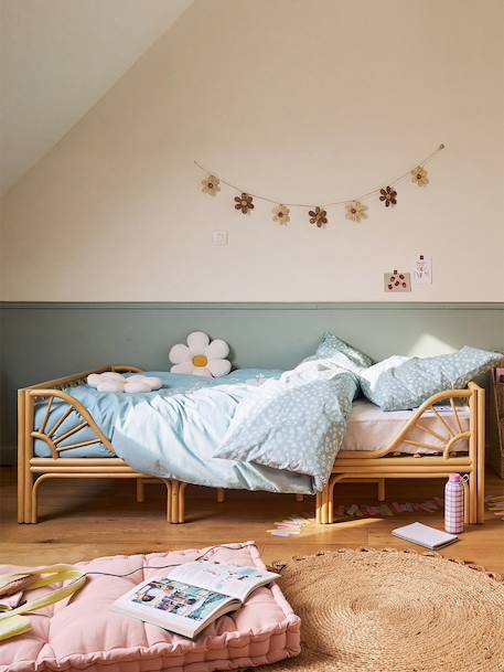 Lit enfant rotin 90x190cm Soleil bois 2 - vertbaudet enfant 