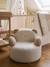 Fauteuil pivotant enfant ourson bouclette blanc 1 - vertbaudet enfant 