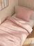 Parure housse de couette et taie d'oreiller unie vert sauge+vieux rose 7 - vertbaudet enfant 