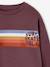 Sweat garçon col rond blanc chiné+mauve 11 - vertbaudet enfant 