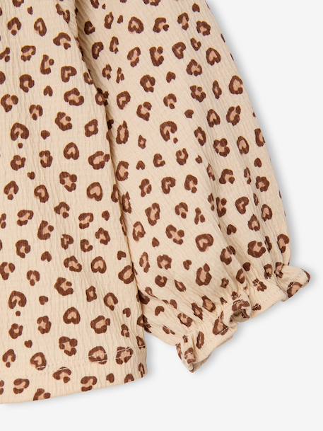 T-shirt manches longues bébé fille vanille+vert sauge 2 - vertbaudet enfant 