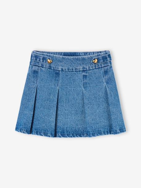 Jupe denim fille denim brut 1 - vertbaudet enfant 