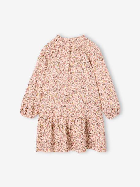 Robe courte fille écru+kaki 2 - vertbaudet enfant 