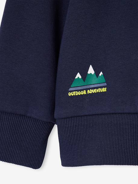 Sweat à capuche garçon marine+rouge chiné 4 - vertbaudet enfant 