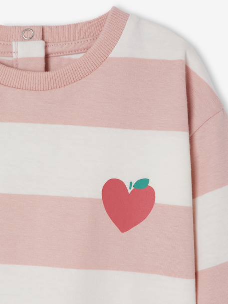 T-shirt manches longues bébé fille rose poudré 2 - vertbaudet enfant 