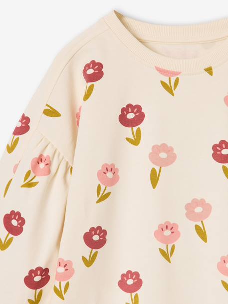 Robe courte fille écru+olive 3 - vertbaudet enfant 