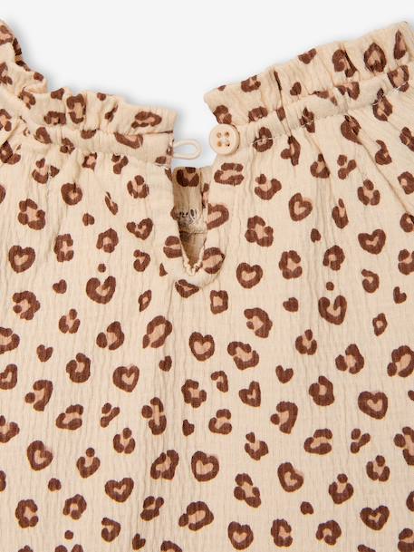 T-shirt manches longues bébé fille vanille+vert sauge 3 - vertbaudet enfant 