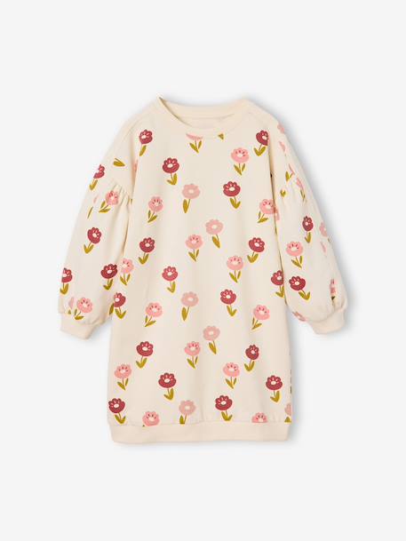 Robe courte fille écru+olive 1 - vertbaudet enfant 