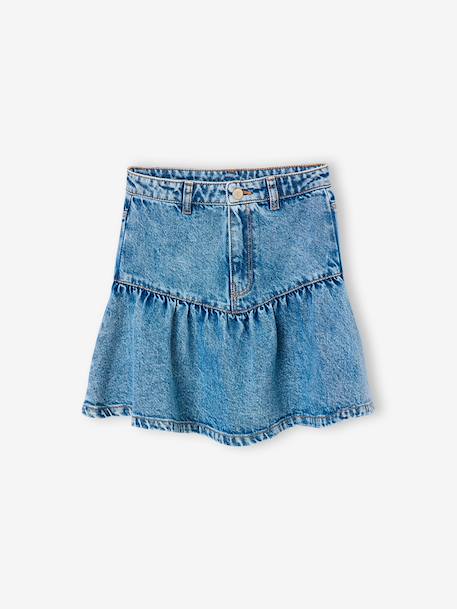Fille-Jupe-Jupe denim fille volantée