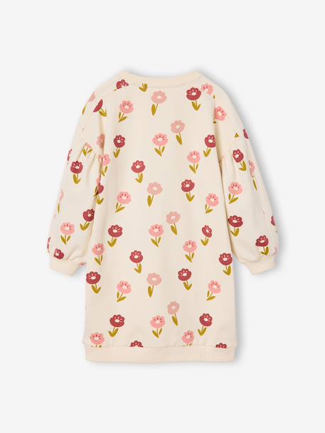 Robe courte fille écru+olive 2 - vertbaudet enfant 