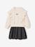 Robe manches longues fille écru+marine 1 - vertbaudet enfant 