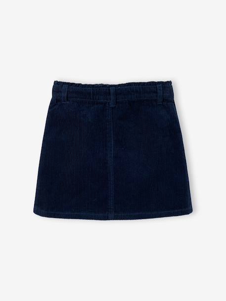 Jupe fille camel+marine+mauve 6 - vertbaudet enfant 