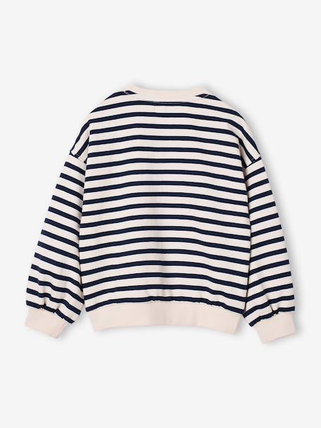 Sweat fille manches longues écru+rouge 2 - vertbaudet enfant 