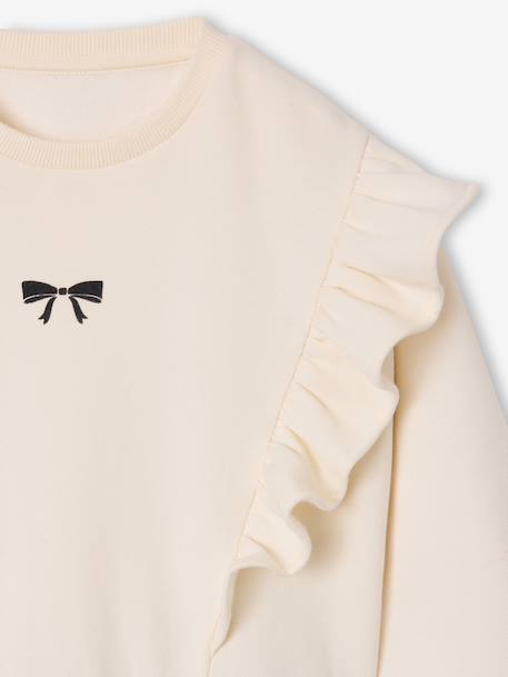 Robe manches longues fille écru+marine 3 - vertbaudet enfant 