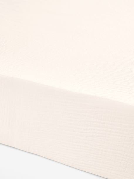 Drap housse enfant gaze coton écru 3 - vertbaudet enfant 