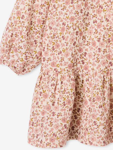 Robe courte fille écru+kaki 3 - vertbaudet enfant 