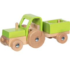 Jouet-Tracteur avec remorque vert