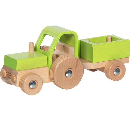 Tracteur avec remorque vert Vert 1 - vertbaudet enfant 