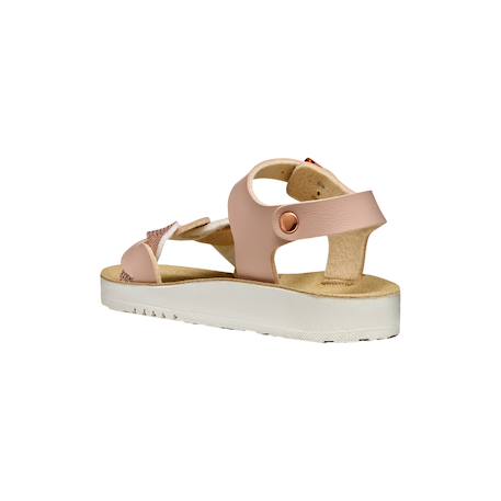 Sandales en cuir à brides Platinium+Rose clair 10 - vertbaudet enfant 