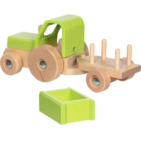 Tracteur avec remorque vert Vert 3 - vertbaudet enfant 
