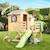 Cabane en bois sur pilotis avec toboggan josephine Marron 1 - vertbaudet enfant 