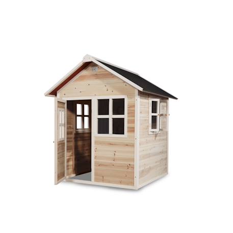 Maisonnette en bois fsc compacte loft 100 Gris+Naturel 8 - vertbaudet enfant 