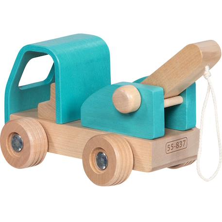 Dépanneuse en bois bleue Bleu 4 - vertbaudet enfant 