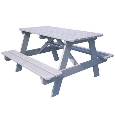 Table bois enfant avec insert parasol picnic Gris 5 - vertbaudet enfant 