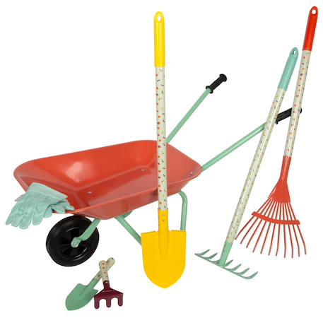 Outils de jardinage avec brouette tiny garden Orange 1 - vertbaudet enfant 