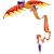 Cerf-volant dragon 3d Rouge 1 - vertbaudet enfant 