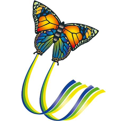 Cerf-volant en polyester papillon Orange 1 - vertbaudet enfant 