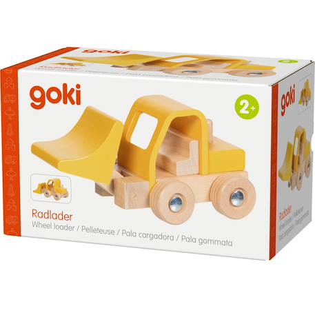 Pelleteuse en bois jaune Jaune 3 - vertbaudet enfant 