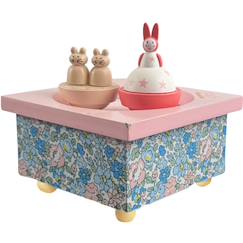 Linge de maison et décoration-Décoration-Boîte à musique dancing maman lapin et souris