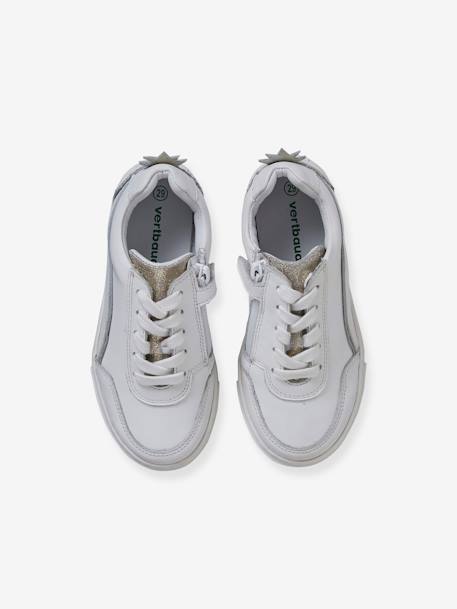 Baskets ananas fille en cuir blanc 4 - vertbaudet enfant 