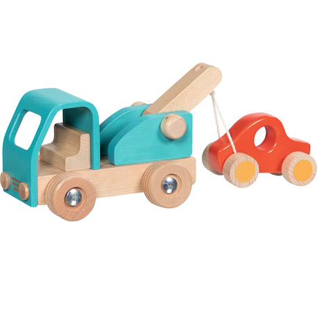 Dépanneuse en bois bleue Bleu 6 - vertbaudet enfant 