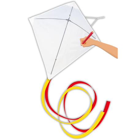 Cerf-volant à personnaliser Blanc 1 - vertbaudet enfant 