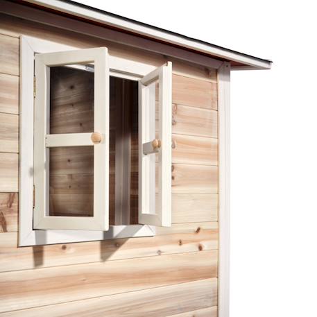 Maisonnette en bois fsc compacte loft 100 Gris+Naturel 10 - vertbaudet enfant 