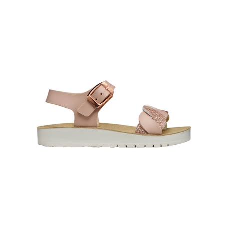 Sandales en cuir à brides Platinium+Rose clair 7 - vertbaudet enfant 