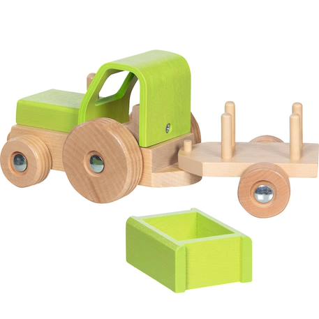 Tracteur avec remorque vert Vert 4 - vertbaudet enfant 