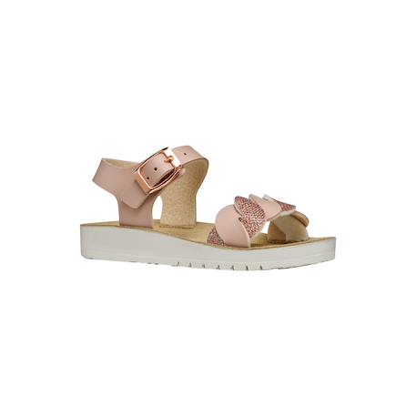 Sandales en cuir à brides Platinium+Rose clair 9 - vertbaudet enfant 