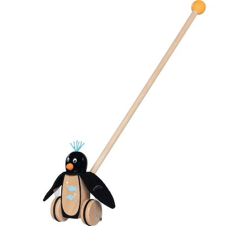 Pablo le pingouin à pousser Noir 2 - vertbaudet enfant 